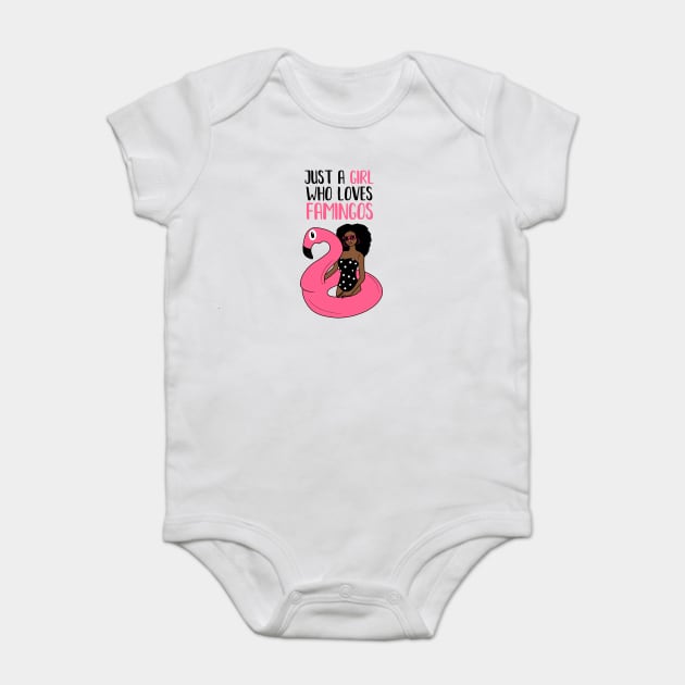 Just a Girl Who Loves Flamingos, Flamingo Lover Baby Bodysuit by logiamerch